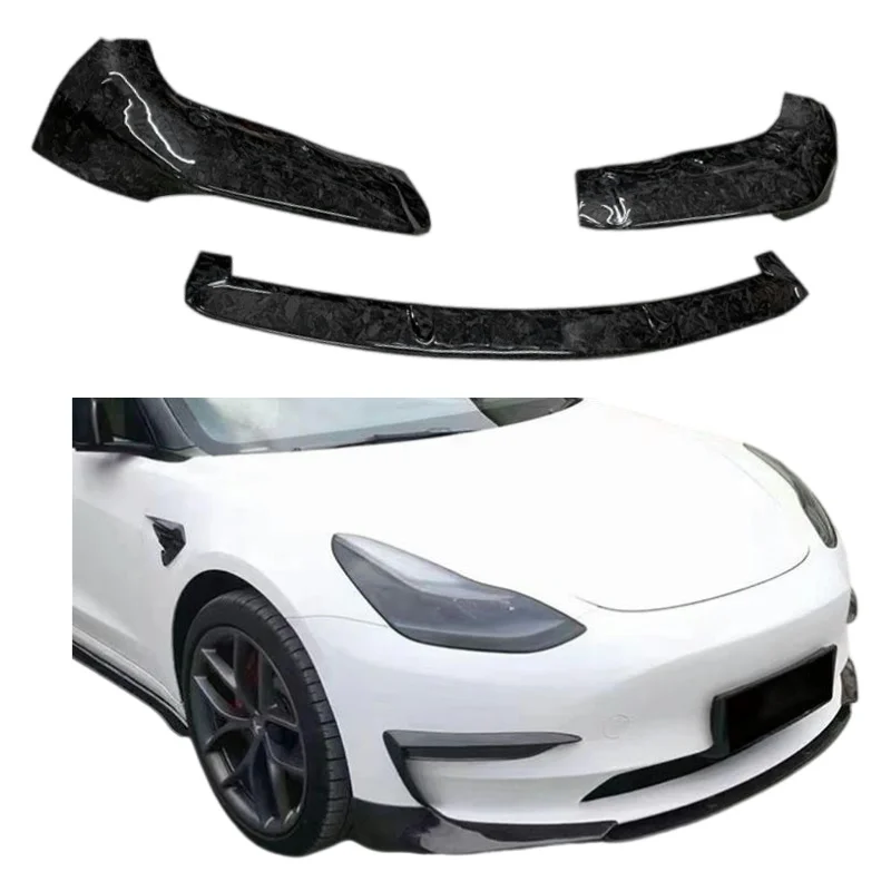 

Автомобильные аксессуары C стиль передний спойлер из углеродного волокна для Teslal Model 3 2019