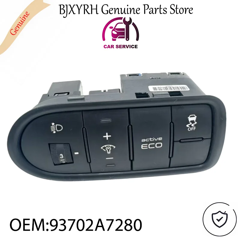 93702A7280 Przełącznik sterowania trakcją ECO i ściemniacza panelu do Kia Forte Cerato YD 2014-2018 OEM 93702-A7280