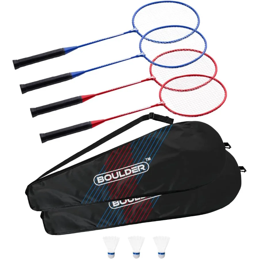 

Sports Badminton Rackets Lightweight Badminton Racket Set with 3 Shuttlecocks and Racquet Case Perfect for Backyard or Outdoor