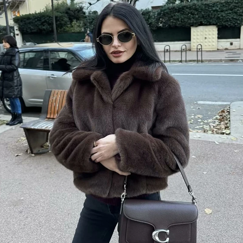 

New Women's Jackets Winter 2025 Fashion Lapels Elegant Winter Street Warm Women's Jackets & Coats Chic Travel Youth Short Coats