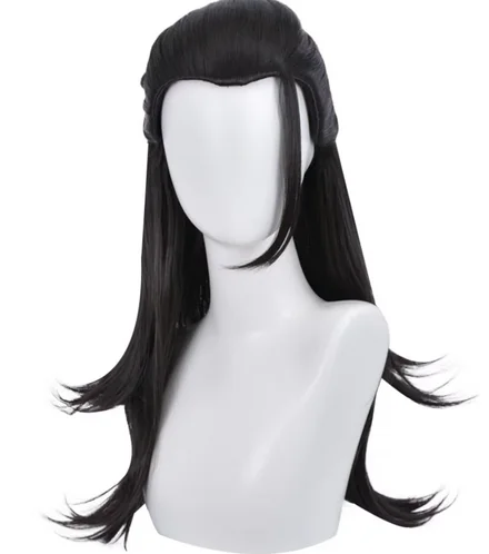 Black Straight Short Wig for Geto Suguru Cosplay From Anime Jujutsu Kaisen Synthetic Heat-Resistant Hair