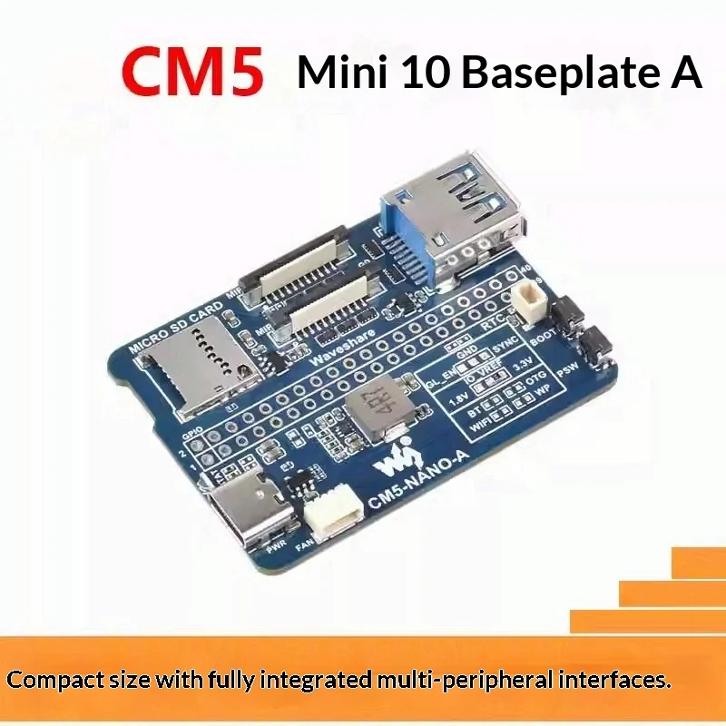 CM5 Same-Size Compact IO Board, 40PIN GPIO & Dual MIPI (Raspberry Pi CM5 NANO A)