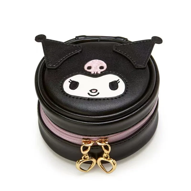 Hello Kitty Kuromi Anime Kawaii Sanrio Ins Mode Ronde Opbergtas Schattig Mijn Melodie Sieraden Opbergdoos Oortelefoon Tas Geschenken