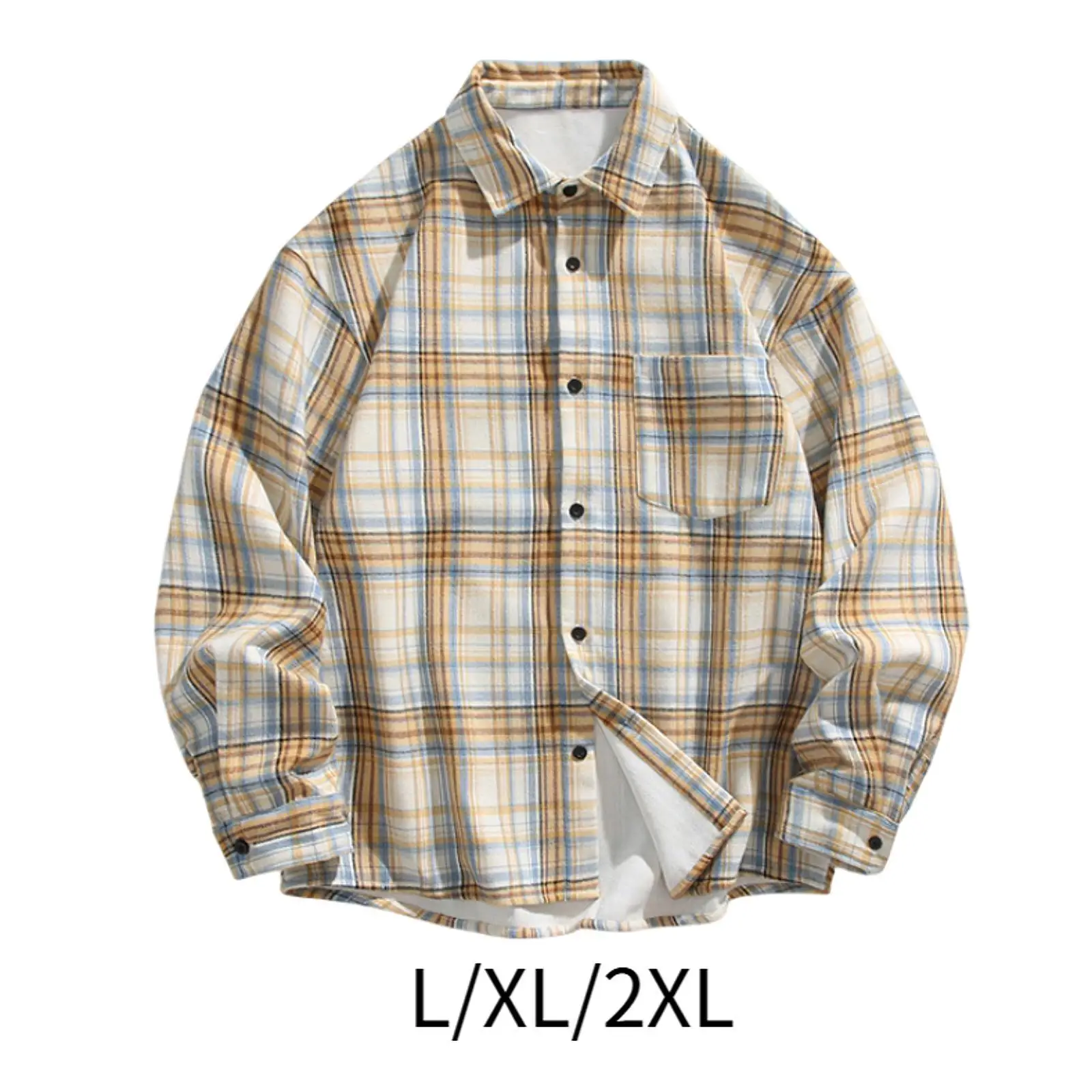 Button Down Casual Boyfriend Long Sleeve Shirt for Outdoor Activities Winter