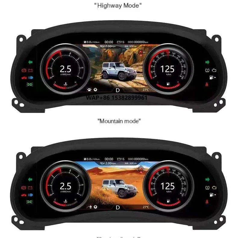Android 9.1 LCD Car Speed Meter for Patrol Y62 Oil Gauge Instrument Cluster Fuel Consumption Display