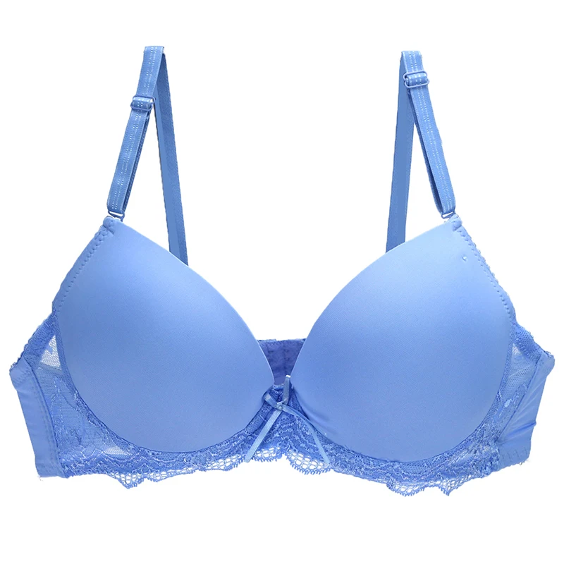 2023 New Sexy Push Up Bra BCDE Cup Women Pink Blace Blue Green Khaki Purple White Brassiere Underwear Underwire Female Lingerie