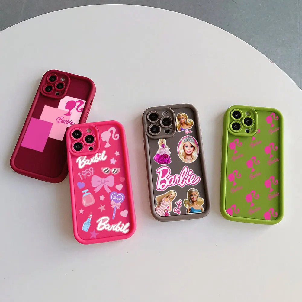 Fashion B-barbies Camera Protection Case for Huawei P20 P30 P40 P50 Mate 20 30 40 Pro Nova 7 9 10 SE Soft TPU Back Cover Funda