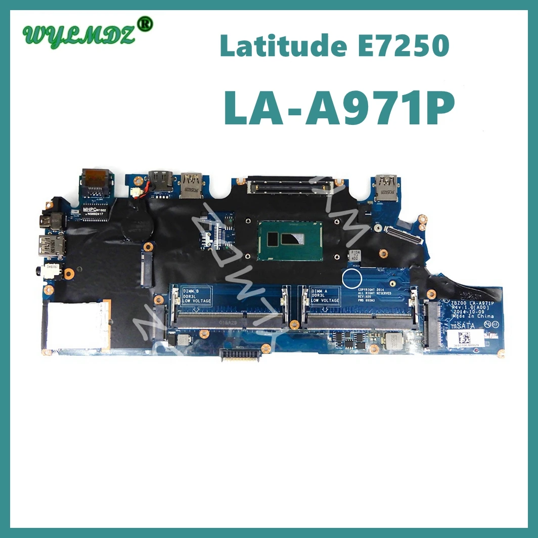 

LA-A971P With i5-5300U i7-5600U CPU Notebook Mainboard For DELL Latitude E7250 Laptop Motherboard CN 0G9CNK 0TPHC4