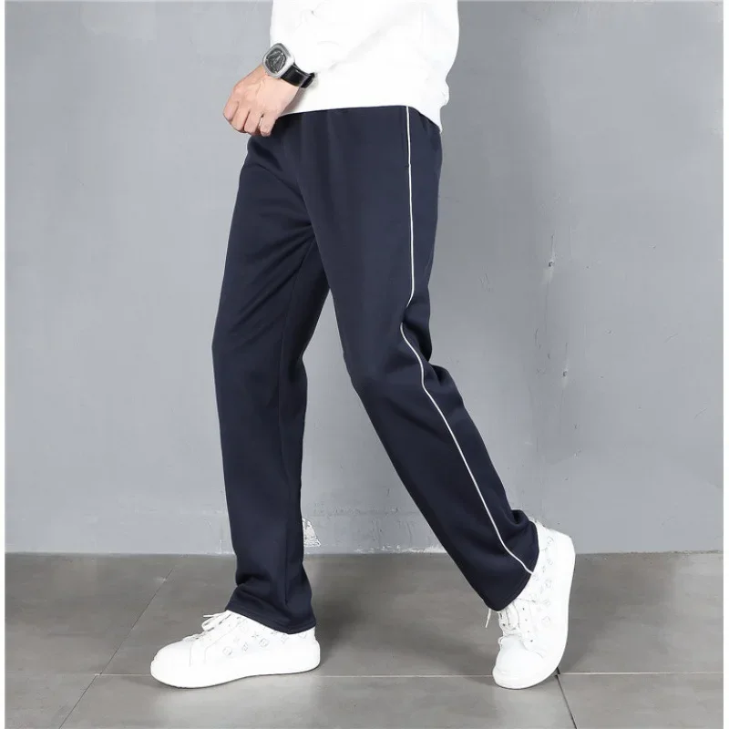 سروال موحد للمدرسة ذو ساق مستقيمة سروال أزرق عالي للمدرسة الثانوية زي عمل مخطط أبيض لطلاب المدارس الابتدائية #2