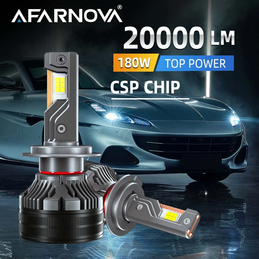 

Afarnonava 20000LM Powerful Headlight H4 180W H1 H3 H7 H1 H13 Led Headlight Bulbs 9007 9012 9005 9006 Turbo Lamp For Car 2PCS