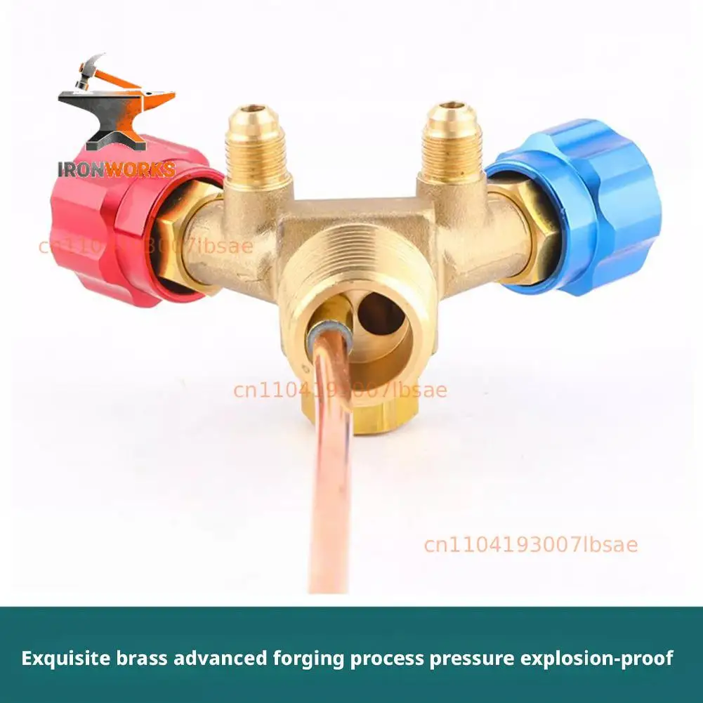 Special cylinder valve for refrigerant recovery and recharge / high and low pressure embossed valve