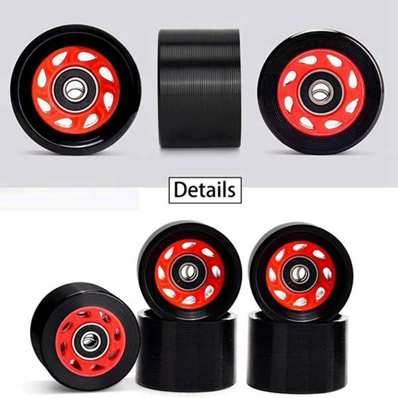 8Pcs Roller Skate Wheels Quad Skates Replacement Outdoor Quad Roller Skate Wheel With Skate Roller ABEC-9 608RS Bearing