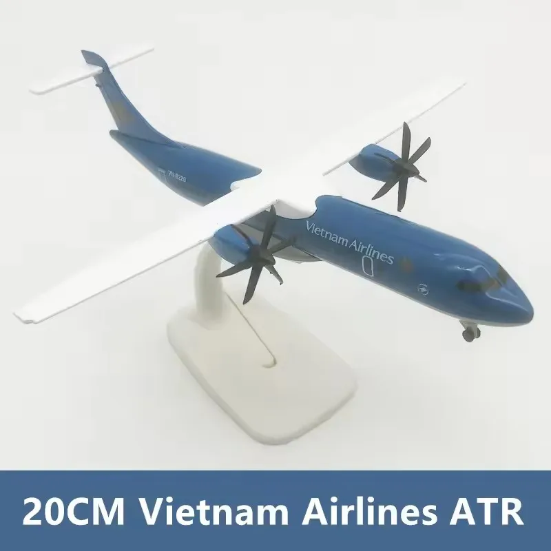 20CM Diecast Alloy Model Vietnam/Korea ATR Airlines Aircraft With Landing Gear And Propeller Airplane Collection Display Fans