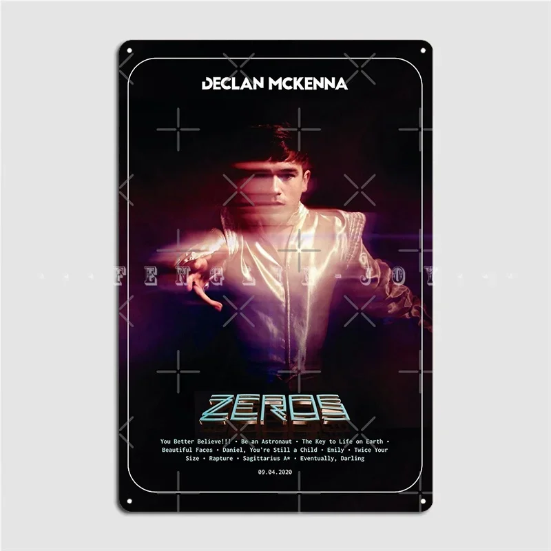 Declan Mckenna Zeros 2020 Music Album Cover Poster Metal Plaque Pub Garage Plates Club Retro Tin Sign Poster