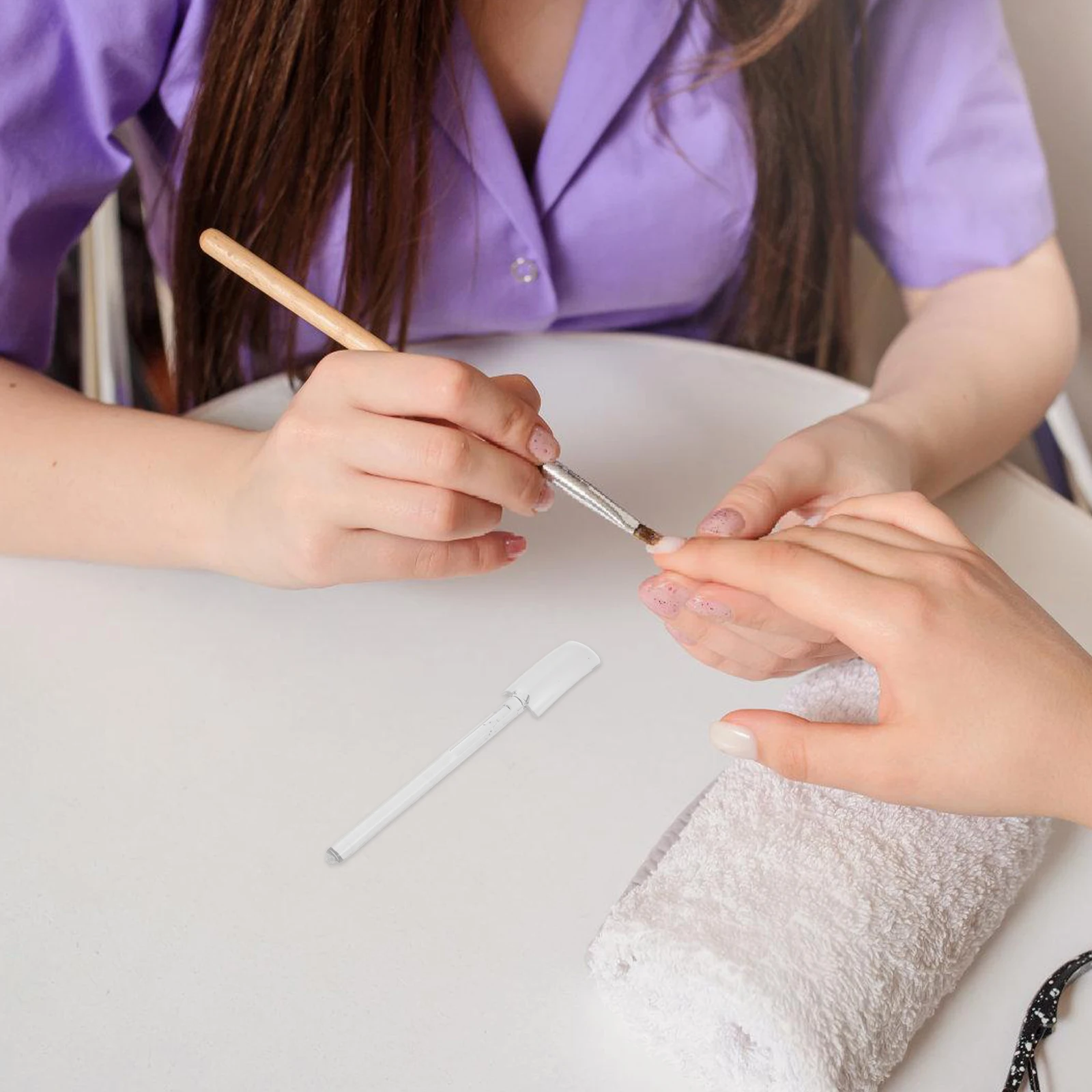 

32pcs Transparent Display Sample Board Practice Art Salon False Polish Tester Accessories Organizer Rack Ballerina Tips Sticks