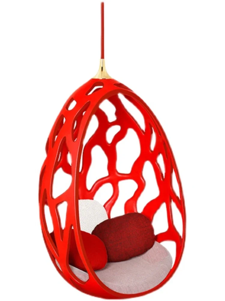 Egg-Shaped Hanging Basket Balcony Hanging Swing Chair FRP Lazy Shaped Glider Living Room