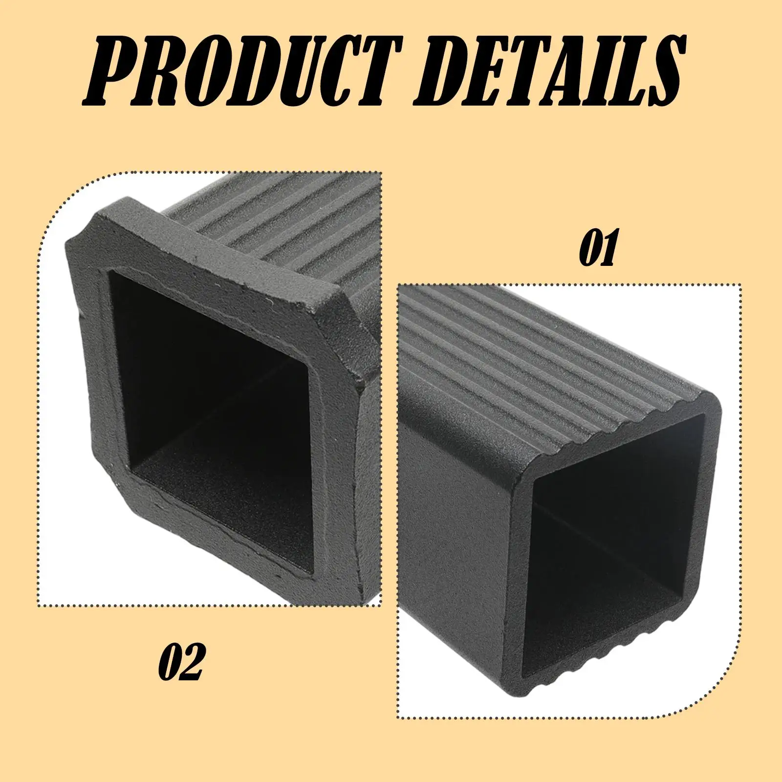 Powder Coat Hitch Adapter Extender for Trailer Hitch Accessories Truck RV Aluminum Alloy Cargo Carrier