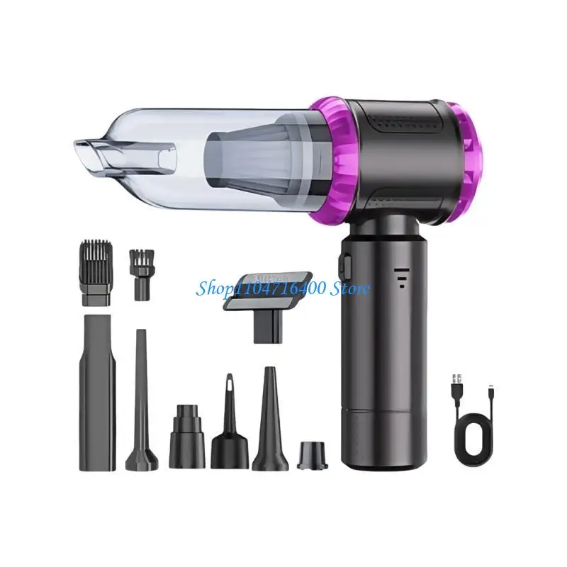 y1gd 80000RPM Car Handheld Vacuum 35Mins Runtime 22000PA Suction Wireless Lightweight