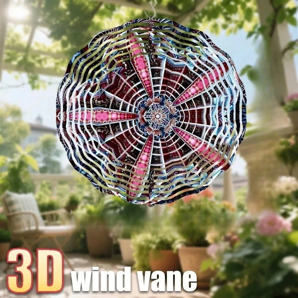 CIFbuy Wind Spinner Degree Rotating Vivid Color Waterproof Anti Fade Hanging Ornament Balcony Patio Garden Yard Home Art Decor