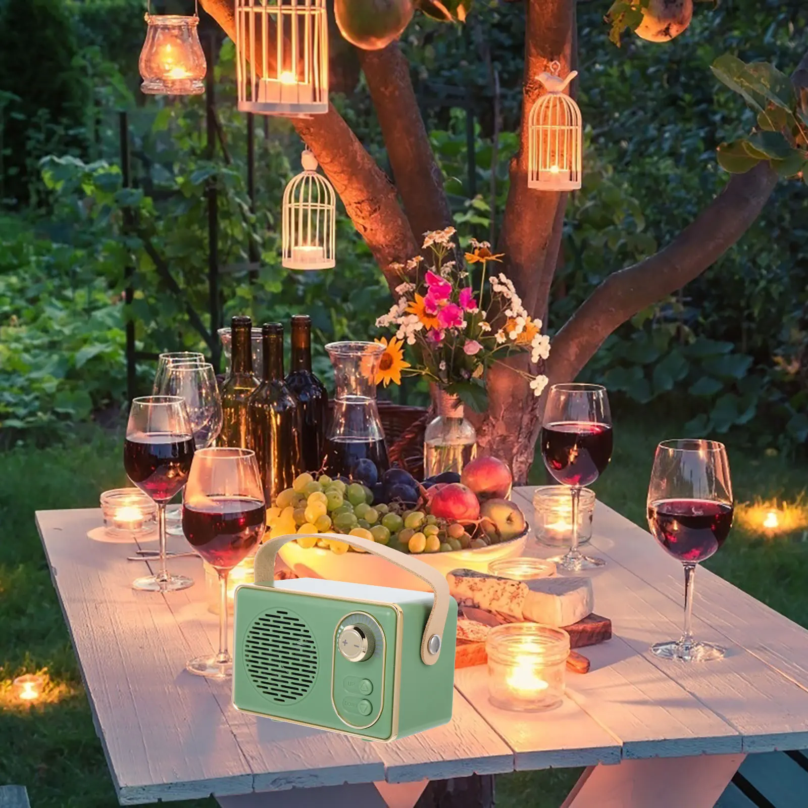 

Retro Speakers Portable USB Music Box Stereo Sound Speaker for Girls Outdoor Party Gifts AUX Card Desktop Bass