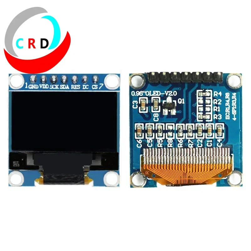 Tela lcd oled de 0.96 polegadas, 128x64ssd1306, tela pequena, módulo de 7 pinos, iic/spi, impressora 3d, display tft, pantalla soldada lcd