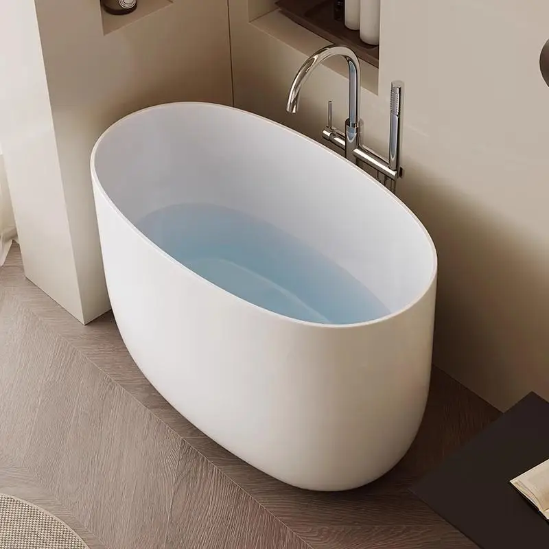 Acrylic bath bathtub bathtub integrated small apartment ingot-shaped household independent bucket tank thin edge mini