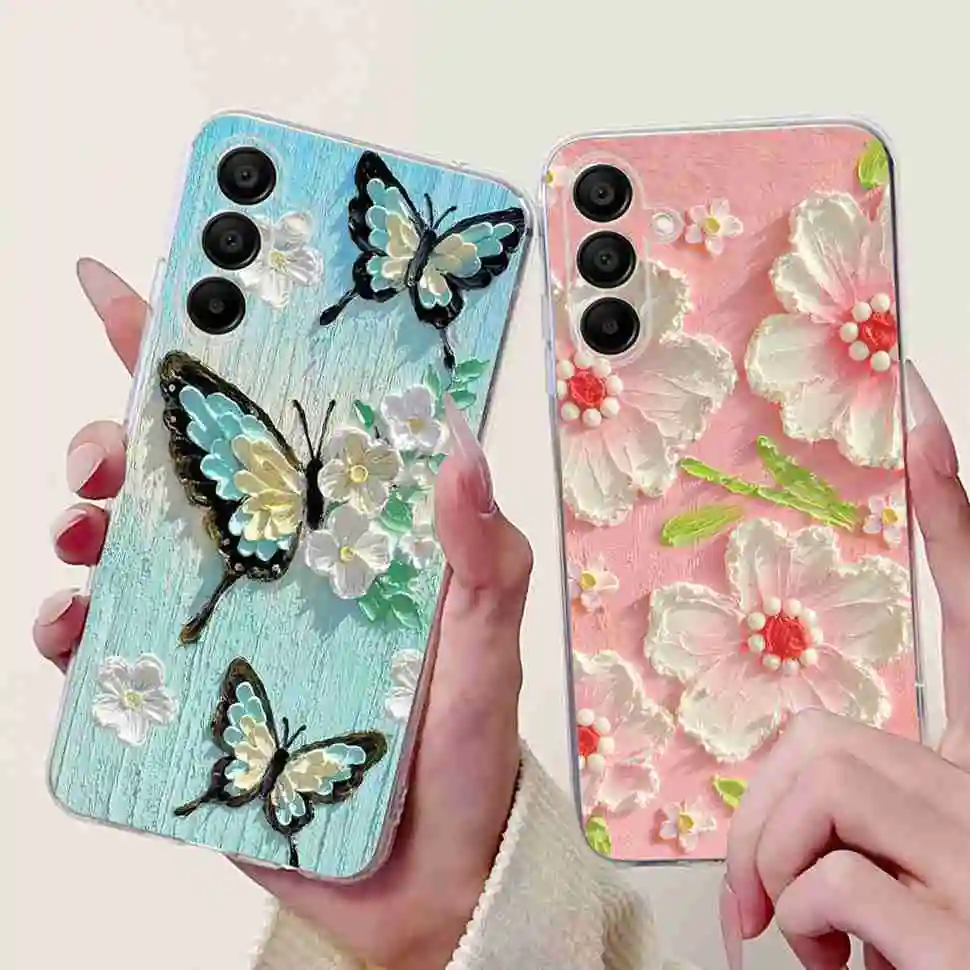 サムスンギャラクシー A16 5 グラムケース SM-A166B 人気の塗装バックカバーソフトシリコーン電話ケースサムスン A 16 A16 5 グラム TPU Fundas