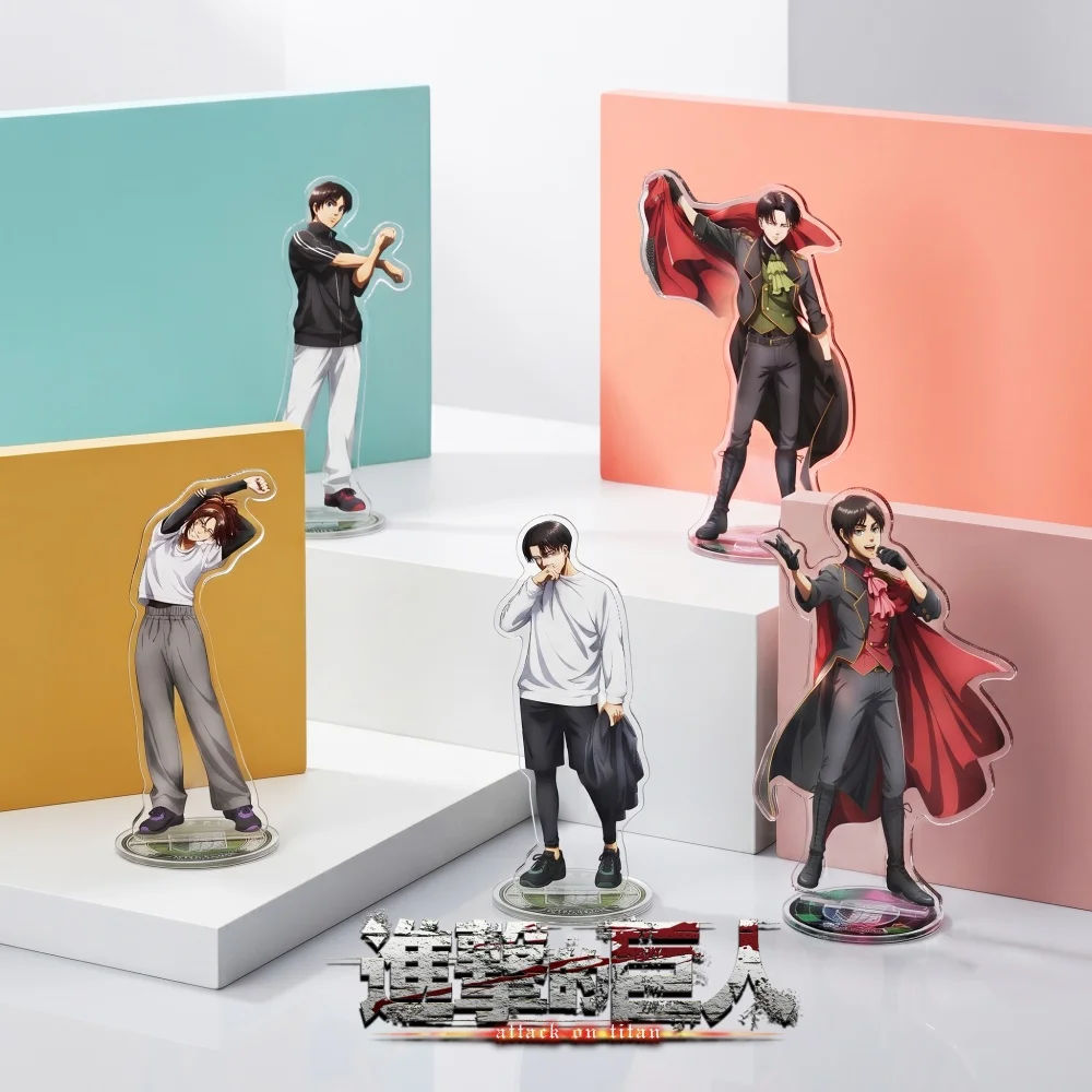 Attack On Titan Acrylic Stand Keychain 2026 New Eren Levi Hange Armin Erwin Desktop Decor Custom Figure
