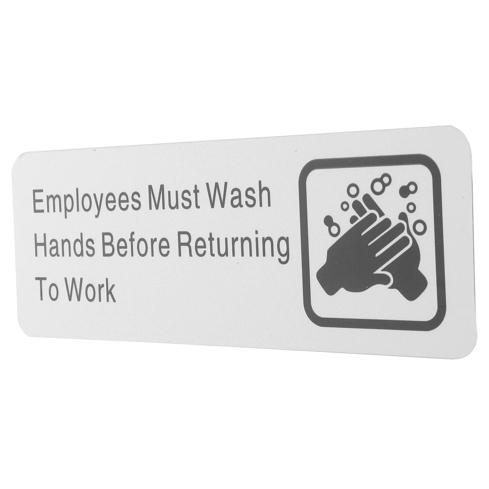 

Durable Metal Employees Must Wash Hands Before Returning to Work Sign Clear Pattern Easy Install Employees Must Wash Hands Sign