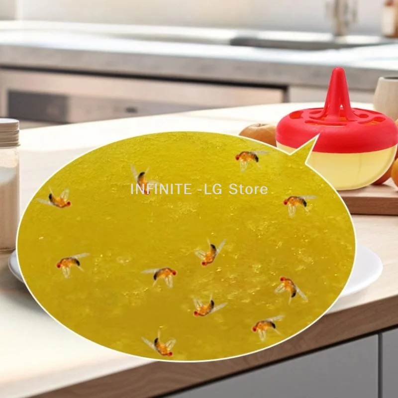 1/3/5 Sets Powerful Fruit Fly Trap Non-Toxic Insect Trap To Attract And Trap Fruit Flies For Kitchen Counters Fly Killing Bait