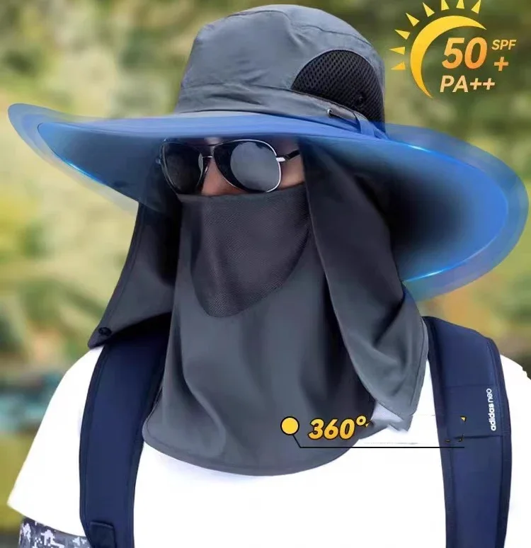 

Outdoor Breathable Parasol Fishing Cap Sun Protection Foldable Men's And Women's Hiking Camping Recreational Fishing Cap