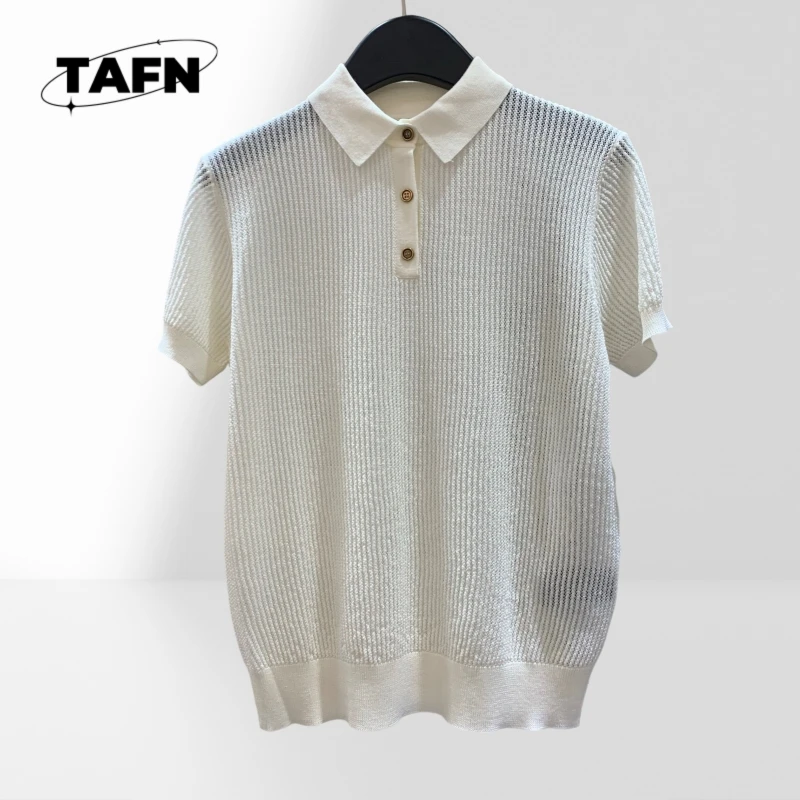 

White T-shirt Trendy All-Match Beautiful High-End Cashmere T-Shirt in Vintage Style – 2025 Men's Casual Fashion A25013