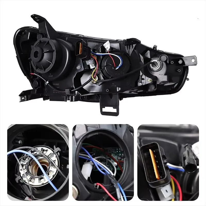 Dual Beam DRL for Lancer Devil Eyes Halo Projector Headlights & Tail Lights 2008-2017 for  Lancer EVO X