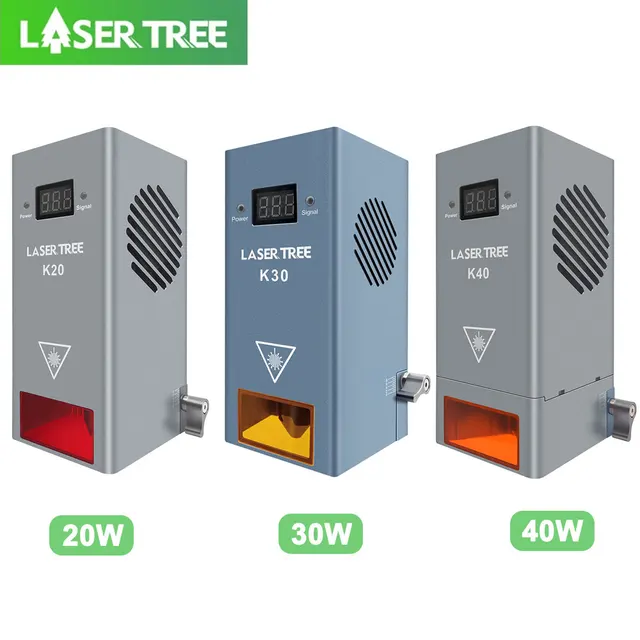 LASER TREE 40W 30W 20W Air Assist TTL Blue Light Laser Module, precyzyjny grawer CNC do drewna/MDF/czarnego akrylu, narzędzie do majsterkowania