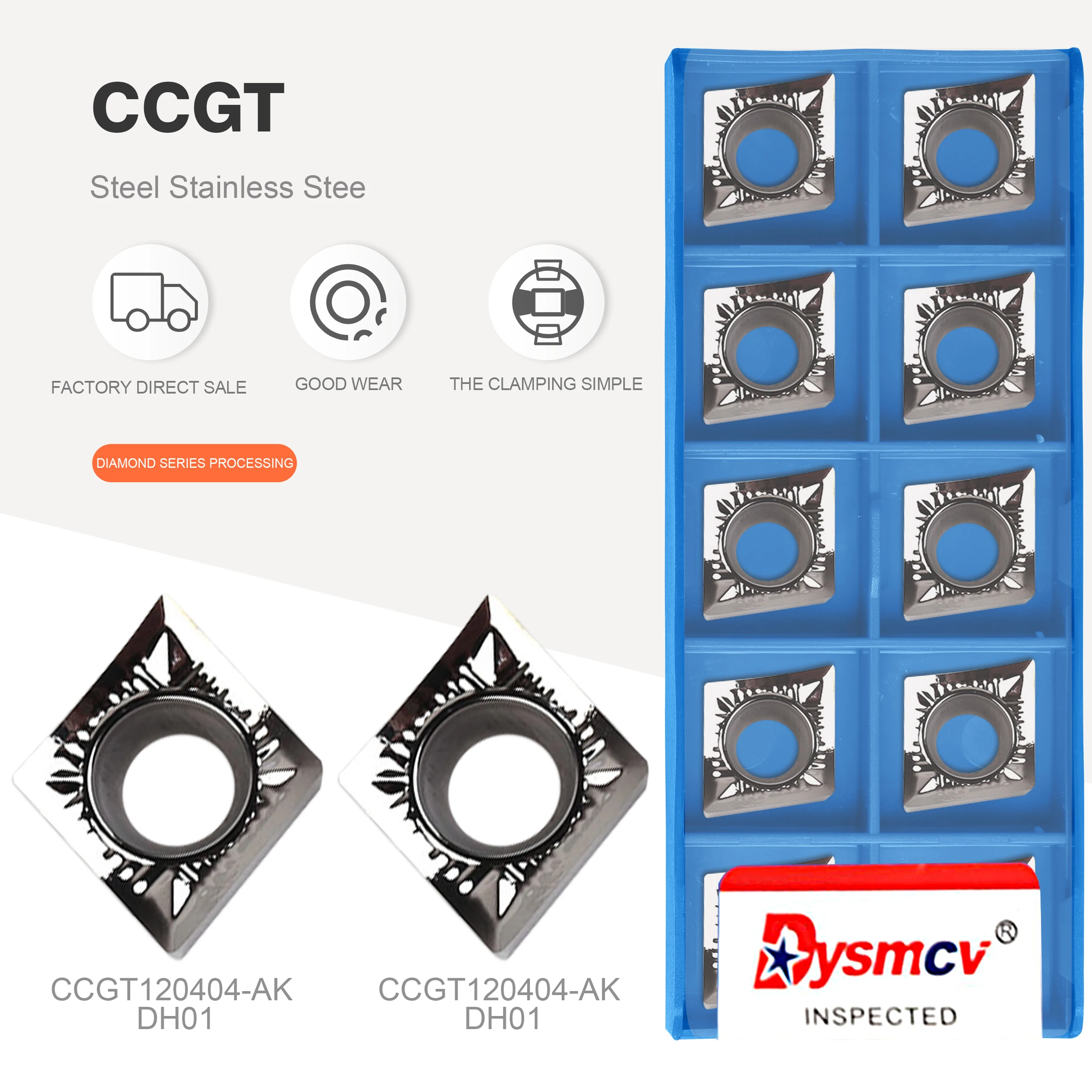 CCGT120402 CCGT120404 CCGT120408 AK DH01 Carbide Inserts CNC Lathe Cutter Aluminum Copper Machine turning tool metal lathe tools