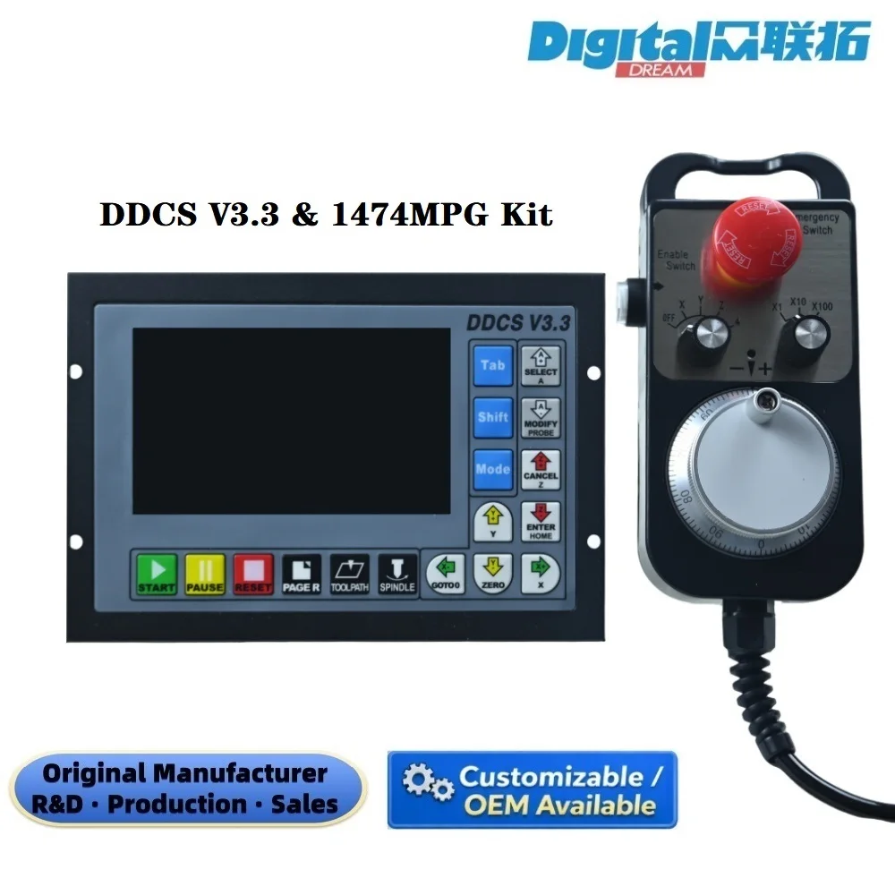 Digital Dream DDCSV3.3 3/4 Axis Standalone Controller Kit With 1474MPG & Power Supply for CNC Router Engraver Machines