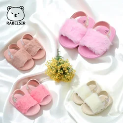 Baby girl winter breathable front shoes cute plush toddler shoes baby shoes