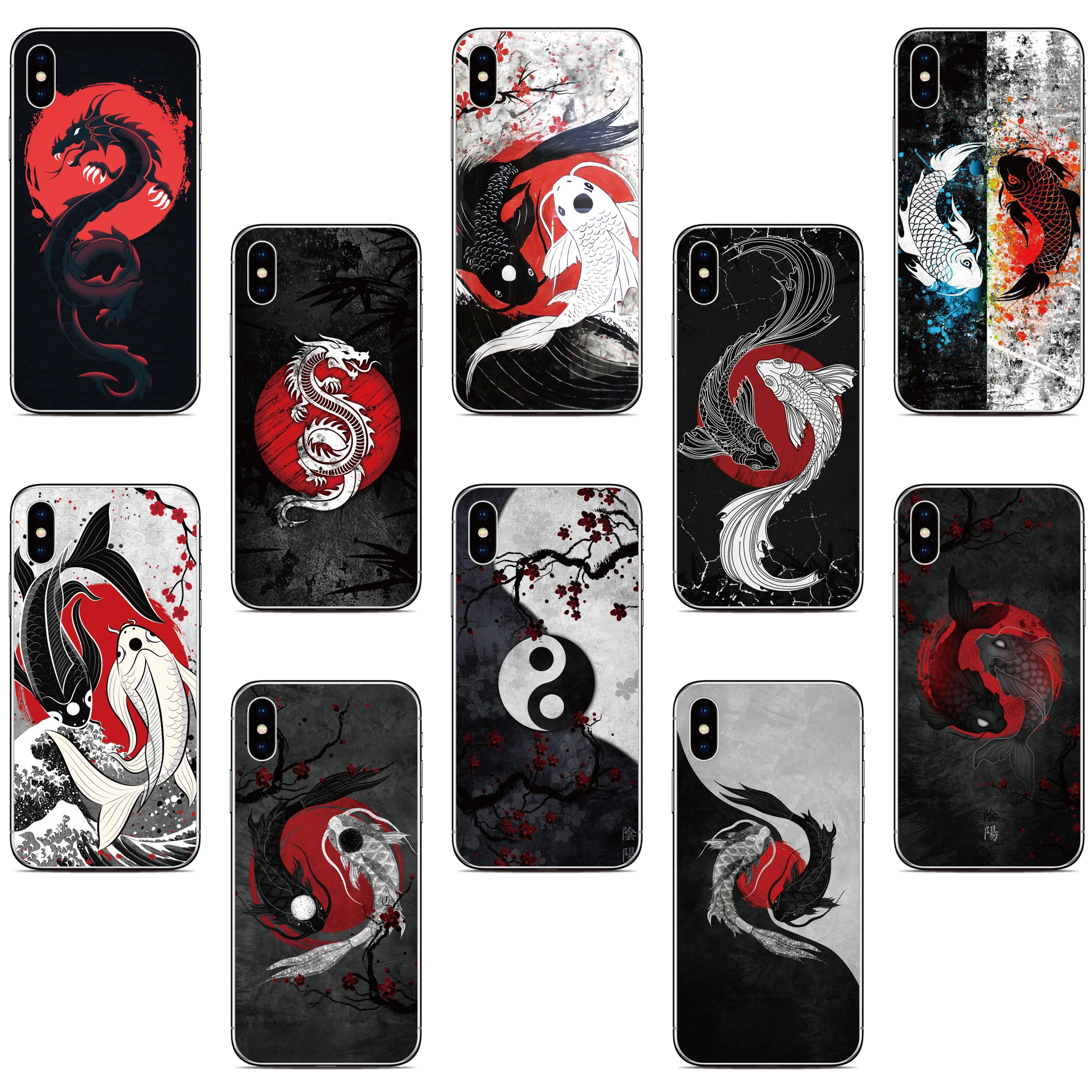 Japan Koi Fish Case For Oukitel C36 C35 C33 C32 C31 C23 C25 C22 C21 C19 C18 U25 U20 Plus K9 Pro Nothing Phone 2 Two 1 One Cover