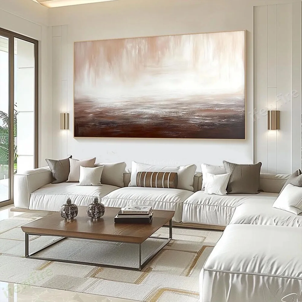 Hand Painted Abstract Oil Paintings on Canvas with Line and Textures Wall Art Drawing Fashion Wall Painting Decor Living Room