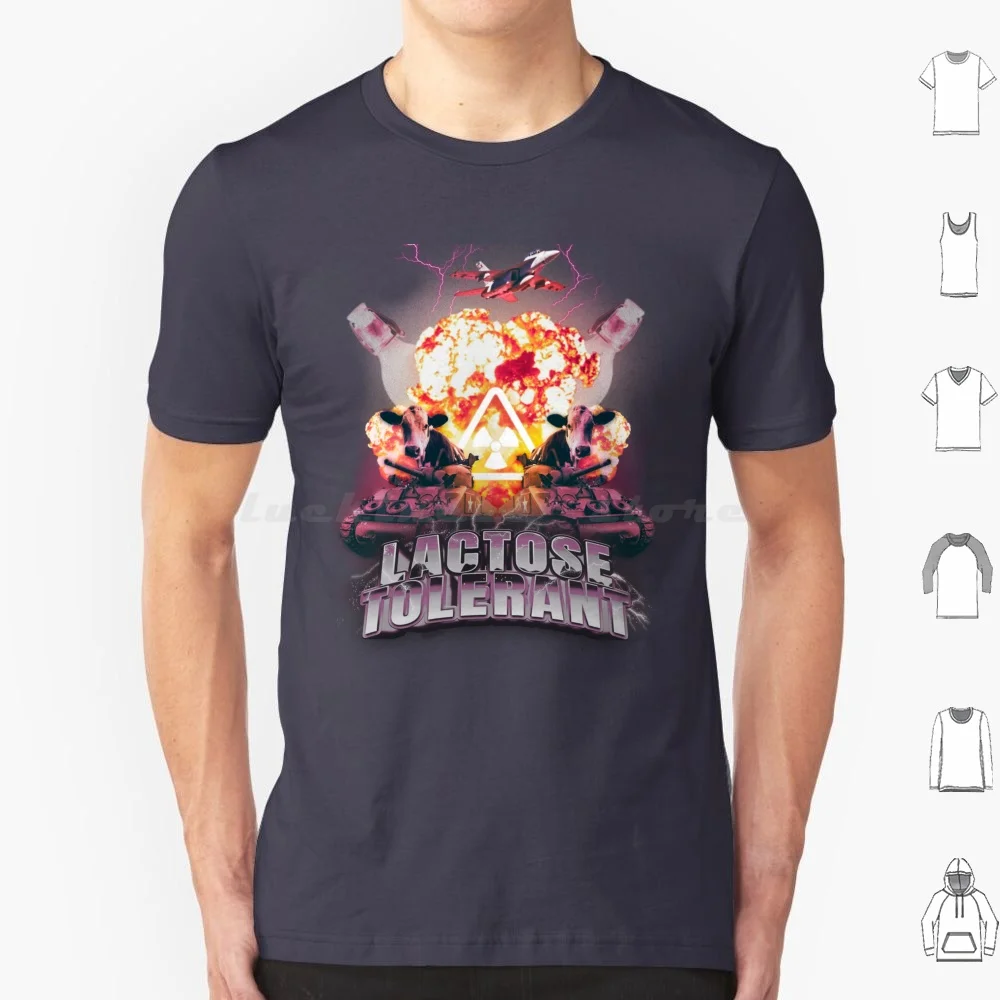 Lactose Tolerant T Shirt Cotton Men Women DIY Print Lactose Tolerant Lactose Intolerance Lactose Dairy Milk Yogurt Allergy