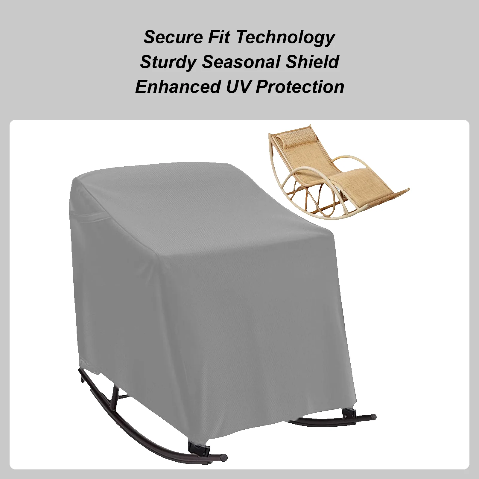 

Rocking Chair Cover Windproof Oxford Fabric Furniture Protector Covers For Garden Yard Farm Lawn Courtyards Balcony