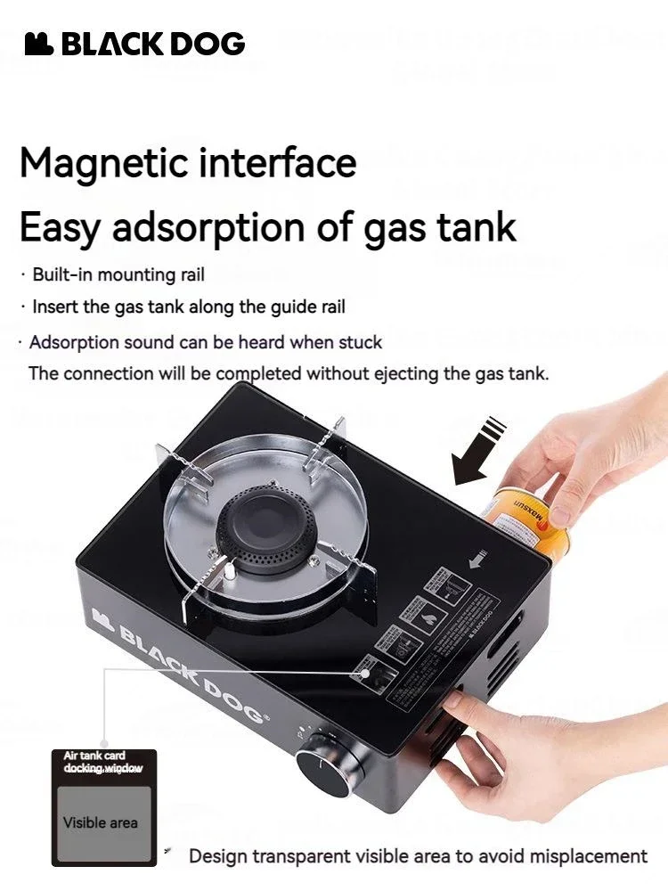 BLACKDOG Outdoor Cassette Stove Gas Tank Portable Camping Picnic BBQ Equipment Cookware 3500W Burner Portable Furnace Ultralight