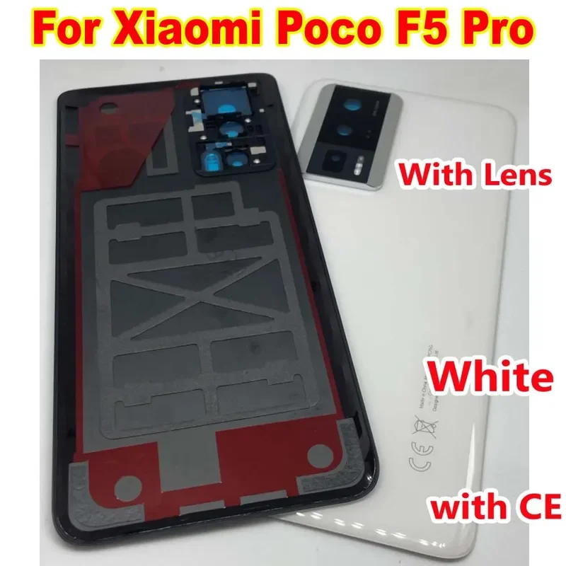 Best Back Battery Glass Cover Housing For Xiaomi Poco F5 Pro 5G Rear  Case F5Pro 23013PC75G Phone Lid Replacement