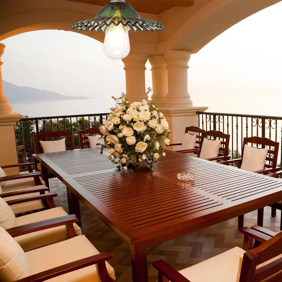 

Single Retro Glass Pendant Lamp with High Transmittance Metal Shade for Living Room Bedroom Dining Room Bar Restaurant Home