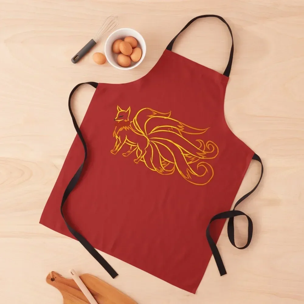 

Kitsune Apron carpenter kitchen item Kitchen Apras For Women Household Items Useful Apron