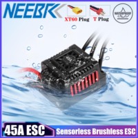 NEEBRC 45A Waterproof Sensorless Brushless ESC T/XT60 Plug 2-3S for 1/10 RC Car Carlwer Off-road Buggy Truck Model Upgrade Parts