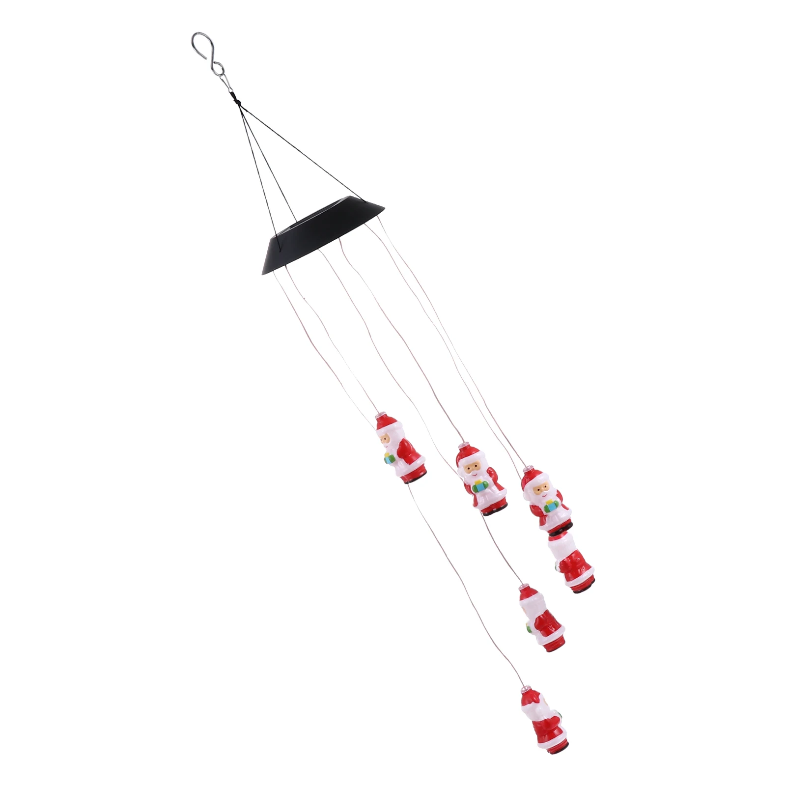 

Wind Chime Santa Claus Decorative Light Christmas Decorations Lights Garden Abs Solar Powered