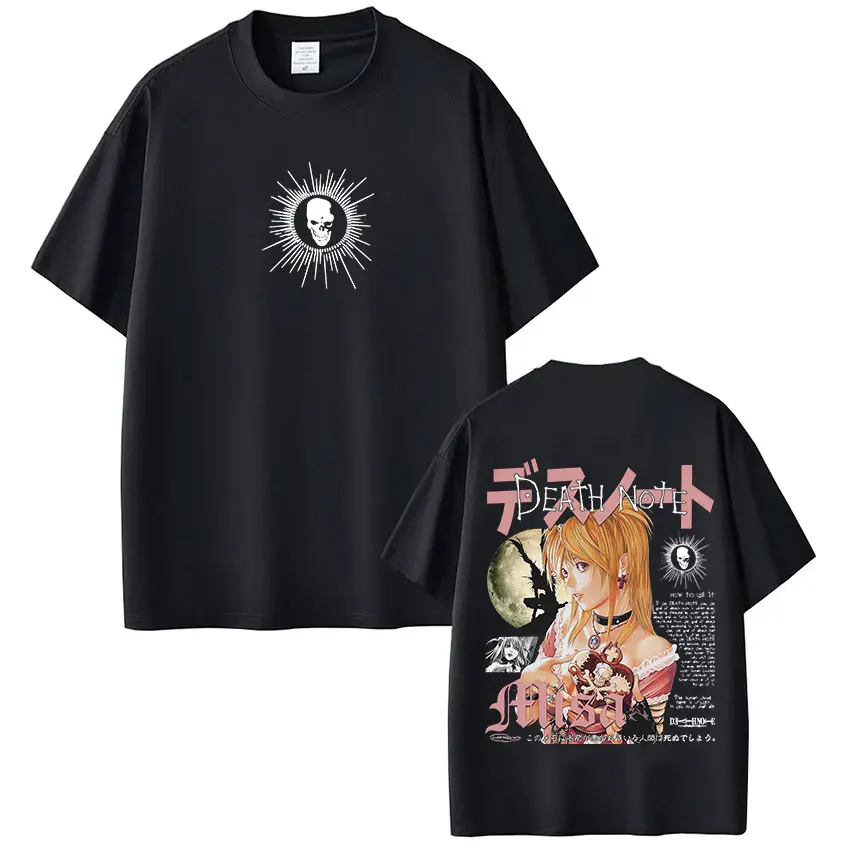Japanische Anime Death Note Misa T Shirts Männer Frauen Hohe Qualität Baumwolle T-shirt Mode Hip Hop Kurzarm T-shirts Streetwear
