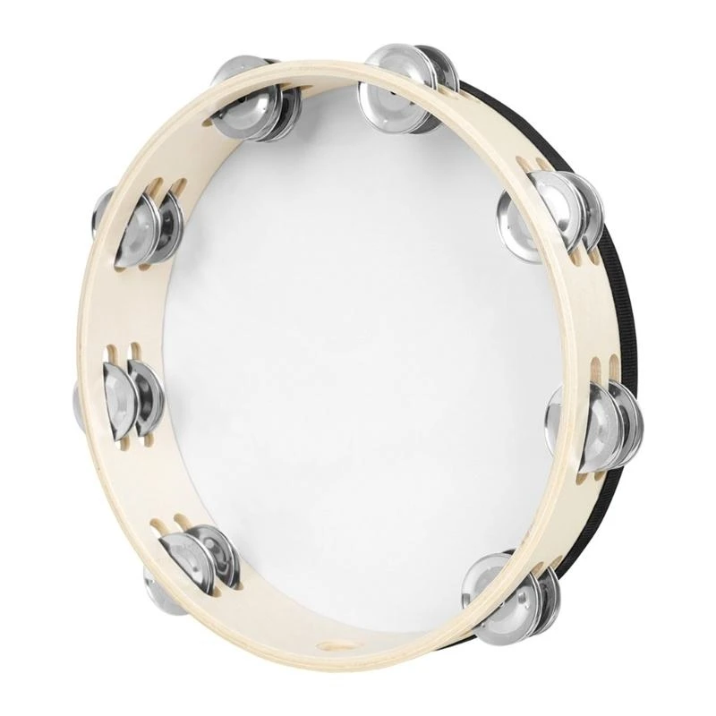 Peace Double Row Bells Tambourine Mini Musical Instrument Hand Drum