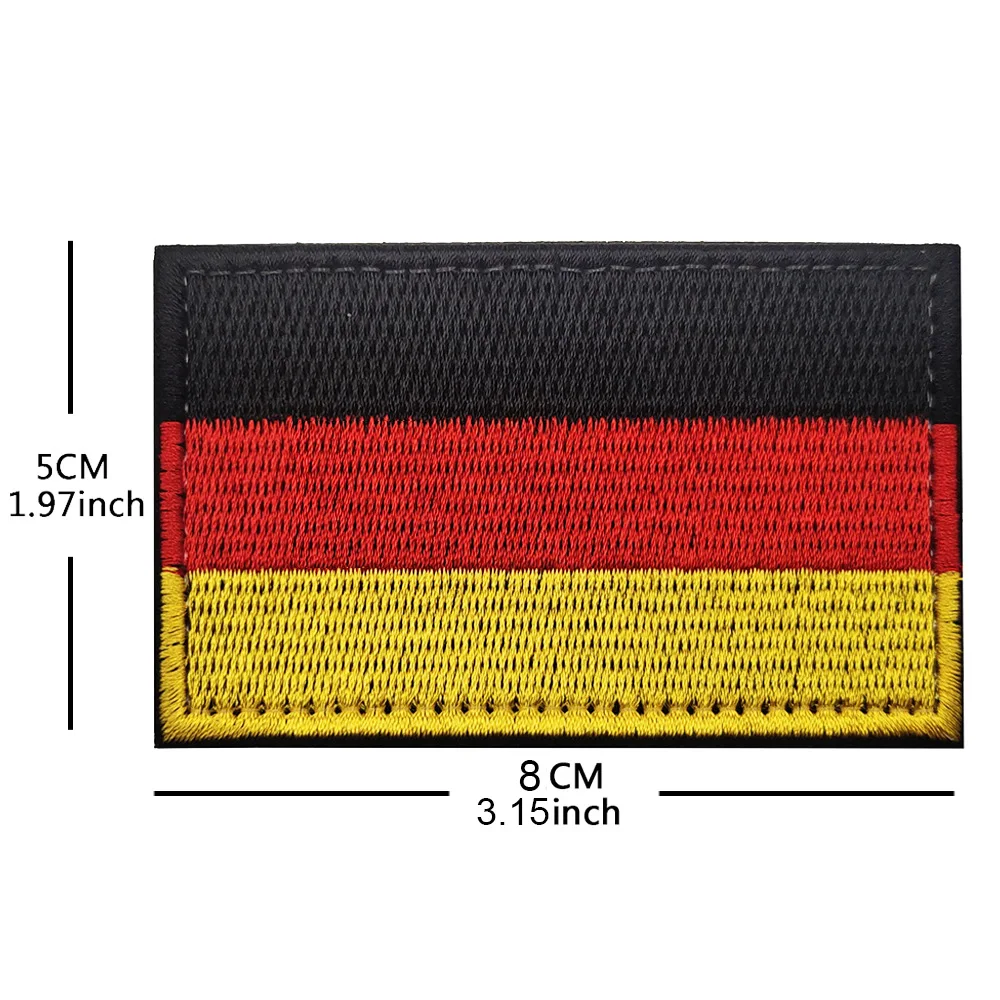 Hochwertiger Deutschland-Flaggen-Aufnäher - Klett-Moralabzeichen für Rucksäcke, Taschen & Ausrüstungsaufbewahrung